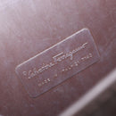 Salvatore Ferragamo Gancini Hand Bag Rubber Brown Auth gh987-16