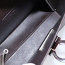 Salvatore Ferragamo Gancini Hand Bag Rubber Brown Auth gh987-17