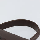 Salvatore Ferragamo Gancini Hand Bag Rubber Brown Auth gh987-8