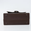 Salvatore Ferragamo Gancini Hand Bag Rubber Brown Auth gh987-9