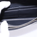 Christian Dior Chain Diorama Shoulder Bag Leather Silver Auth gh990-11