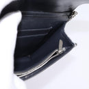 Christian Dior Chain Diorama Shoulder Bag Leather Silver Auth gh990-18