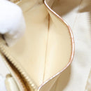 CELINE Hand Bag Satin Beige Gold Auth gh992-22