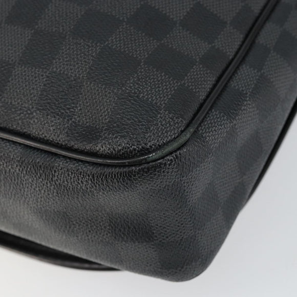 LOUIS VUITTON Damier Graphite District GM Shoulder Bag N41271 LV Auth gh993