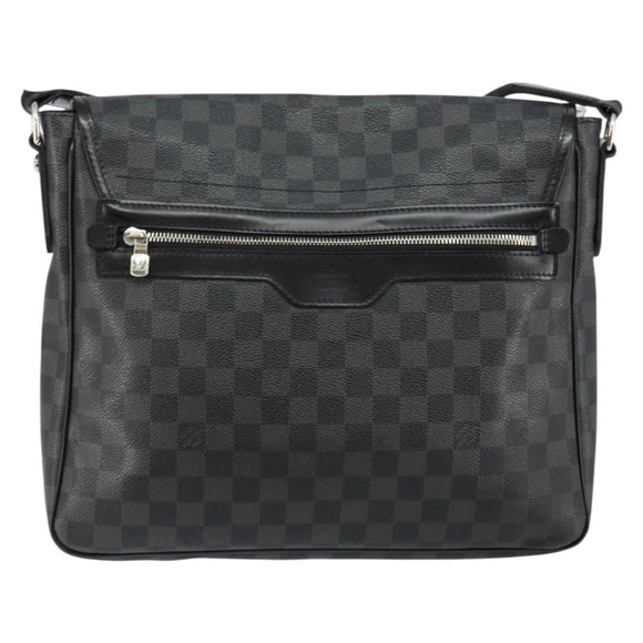LOUIS VUITTON Damier Graphite District GM Shoulder Bag N41271 LV Auth gh993