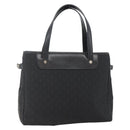 CELINE C Macadam Canvas Hand Bag Black Silver Auth gh998-1