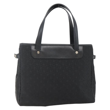 CELINE C Macadam Canvas Hand Bag Black Silver Auth gh998