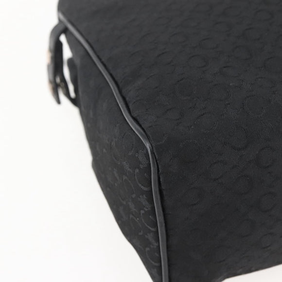 CELINE C Macadam Canvas Hand Bag Black Silver Auth gh998