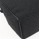 CELINE C Macadam Canvas Hand Bag Black Silver Auth gh998-13