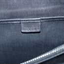 CELINE C Macadam Canvas Hand Bag Black Silver Auth gh998-15