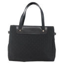 CELINE C Macadam Canvas Hand Bag Black Silver Auth gh998-2