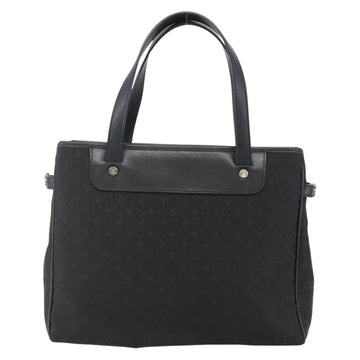 CELINE C Macadam Canvas Hand Bag Black Silver Auth gh998 - 0