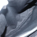 CELINE C Macadam Canvas Hand Bag Black Silver Auth gh998-21