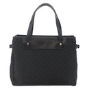 CELINE C Macadam Canvas Hand Bag Black Silver Auth gh998-3