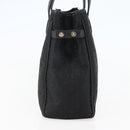 CELINE C Macadam Canvas Hand Bag Black Silver Auth gh998-4