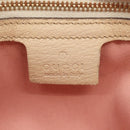 GUCCI GG Canvas Sherry Line Tote Bag Pink Gold khaki 137396 Auth gh999-17