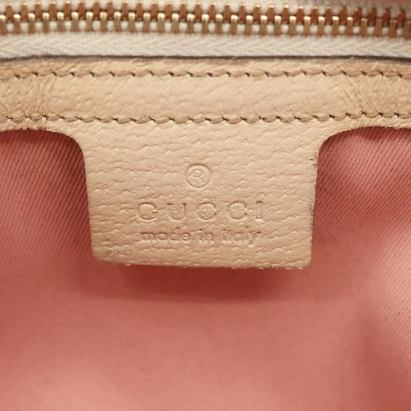 GUCCI GG Canvas Sherry Line Tote Bag Pink Gold khaki 137396 Auth gh999