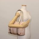 GUCCI GG Canvas Sherry Line Tote Bag Pink Gold khaki 137396 Auth gh999-21
