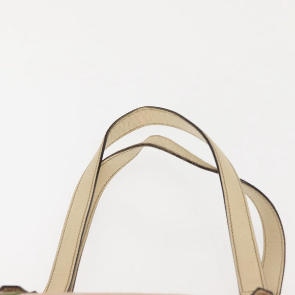 GUCCI GG Canvas Sherry Line Tote Bag Pink Gold khaki 137396 Auth gh999