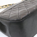 CHANEL Lamb Skin Matelasse Chain Shoulder Bag Black CC Auth am1201gV-16