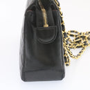 CHANEL Lamb Skin Matelasse Chain Shoulder Bag Black CC Auth am1201gV-5