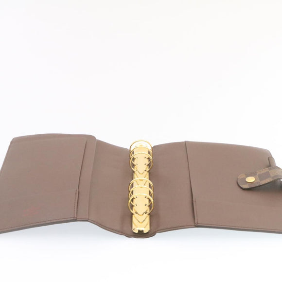 LOUIS VUITTON Damier Ebene Agenda GM Day Planner Cover R20009 LV Auth am1268gV