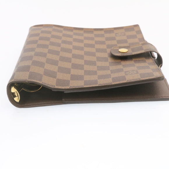LOUIS VUITTON Damier Ebene Agenda GM Day Planner Cover R20009 LV Auth am1268gV