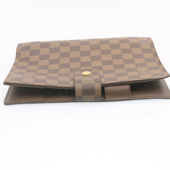 LOUIS VUITTON Damier Ebene Agenda GM Day Planner Cover R20009 LV Auth am1268gV