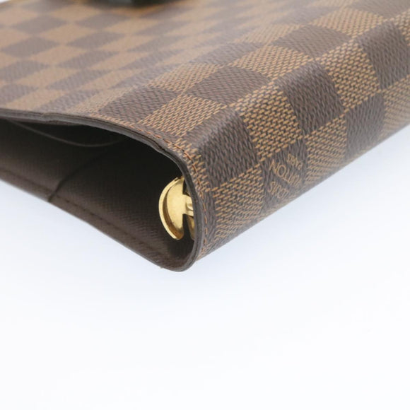 LOUIS VUITTON Damier Ebene Agenda GM Day Planner Cover R20009 LV Auth am1268gV