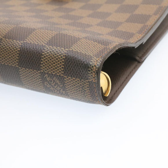 LOUIS VUITTON Damier Ebene Agenda GM Day Planner Cover R20009 LV Auth am1268gV