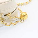 CHANEL Matelasse Chain Shoulder Bag Caviar Skin Gold White CC Auth am1370gAV-18