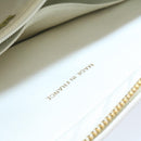 CHANEL Matelasse Chain Shoulder Bag Caviar Skin Gold White CC Auth am1370gAV-20