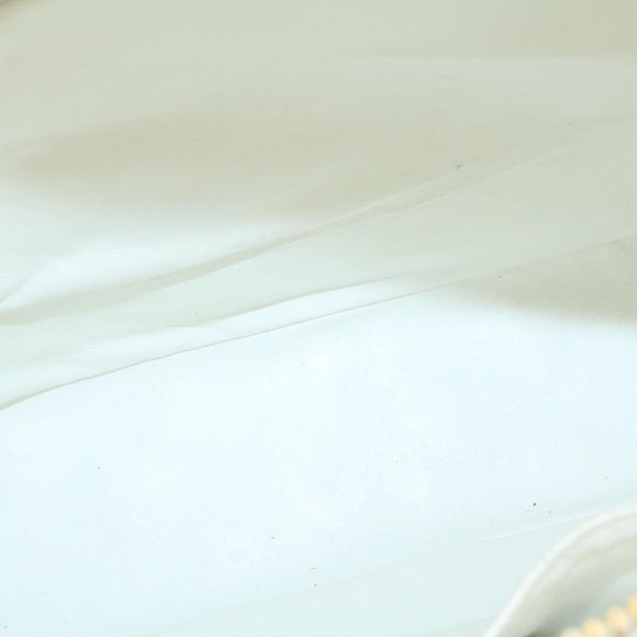 CHANEL Matelasse Chain Shoulder Bag Caviar Skin Gold White CC Auth am1370gAV