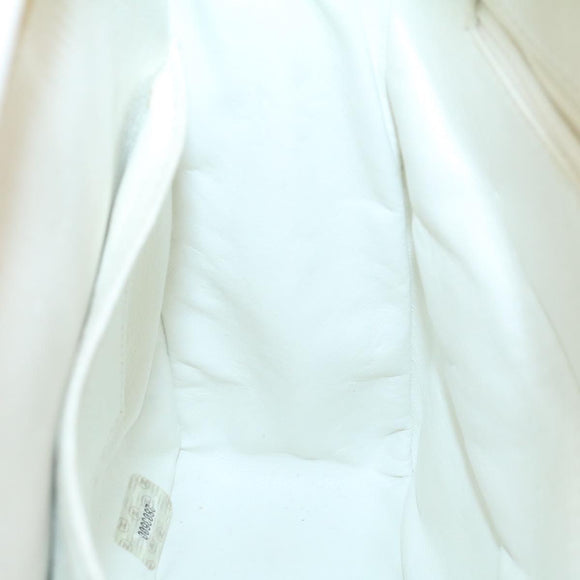 CHANEL Matelasse Chain Shoulder Bag Caviar Skin Gold White CC Auth am1370gAV