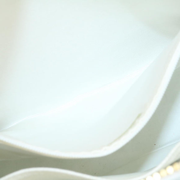 CHANEL Matelasse Chain Shoulder Bag Caviar Skin Gold White CC Auth am1370gAV