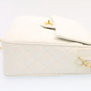 CHANEL Matelasse Chain Shoulder Bag Caviar Skin Gold White CC Auth am1370gAV-5