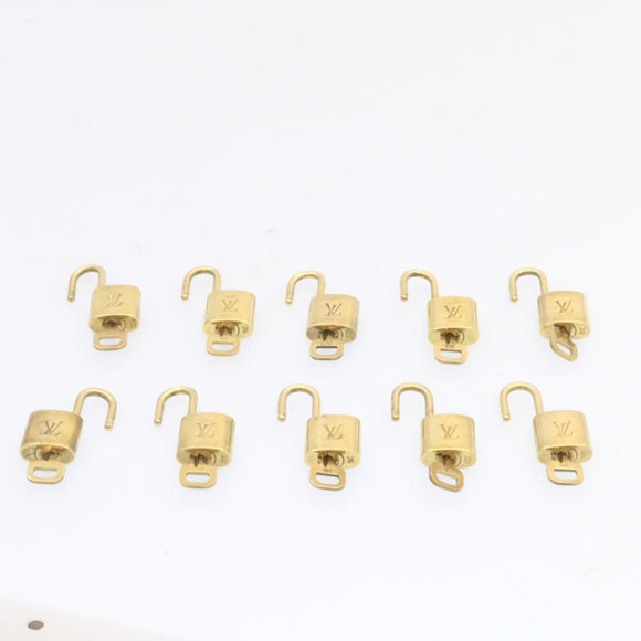 LOUIS VUITTON Padlock 10 Set Padlock Gold Tone LV Auth am1424g