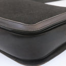 CELINE C Macadam Horse Carriage Shoulder Bag Canvas Black Gold Auth am1471g-16