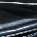 CELINE C Macadam Horse Carriage Shoulder Bag Canvas Black Gold Auth am1471g-17