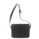 CELINE C Macadam Horse Carriage Shoulder Bag Canvas Black Gold Auth am1471g-2