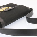 CELINE C Macadam Horse Carriage Shoulder Bag Canvas Black Gold Auth am1471g-5