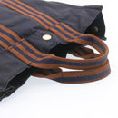 HERMES Fourre ToutPM Hand Bag Canvas Blue Navy Auth am1631g-7
