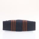 HERMES Fourre ToutPM Hand Bag Canvas Blue Navy Auth am1631g-6