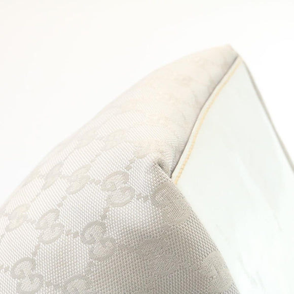 GUCCI Sherry Line GG Canvas Tote Bag Silver Blue Auth am1955g