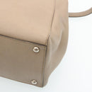 FENDI Handtasche Leder 2-Wege Umhängetasche Grau Auth am2118g-9