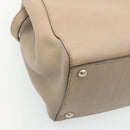 FENDI Hand Bag Leather 2way Shoulder Bag Gray Auth am2118g-16