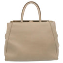 FENDI Handtasche Leder 2-Wege Umhängetasche Grau Auth am2118g-2