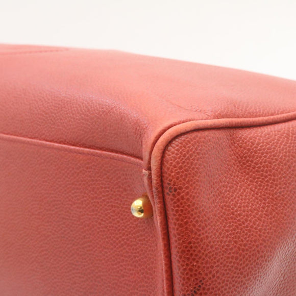 CHANEL Chain COCO Mark Super model bag Shoulder Bag Caviar Skin Red CC Auth am2162gSAV