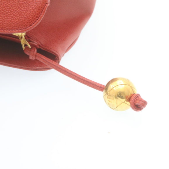 CHANEL Chain COCO Mark Super model bag Shoulder Bag Caviar Skin Red CC Auth am2162gSAV