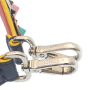 FENDI Flower Leather Navy Red Auth am2219g-4